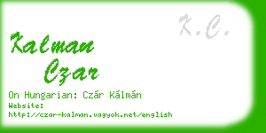 kalman czar business card