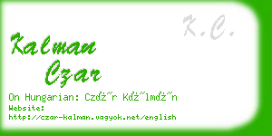kalman czar business card